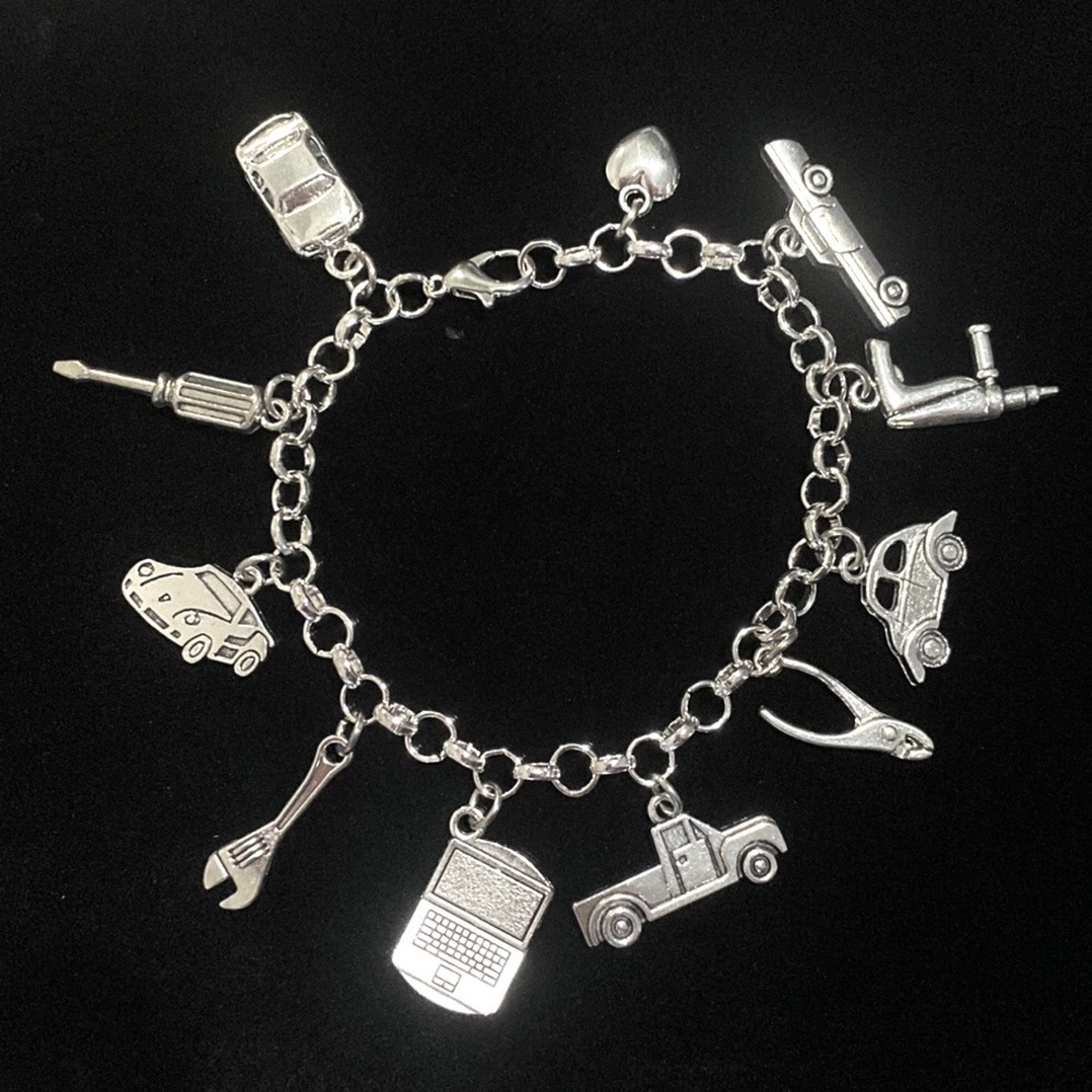 Auto Mechanic Charm Bracelet Technician Service Advisor